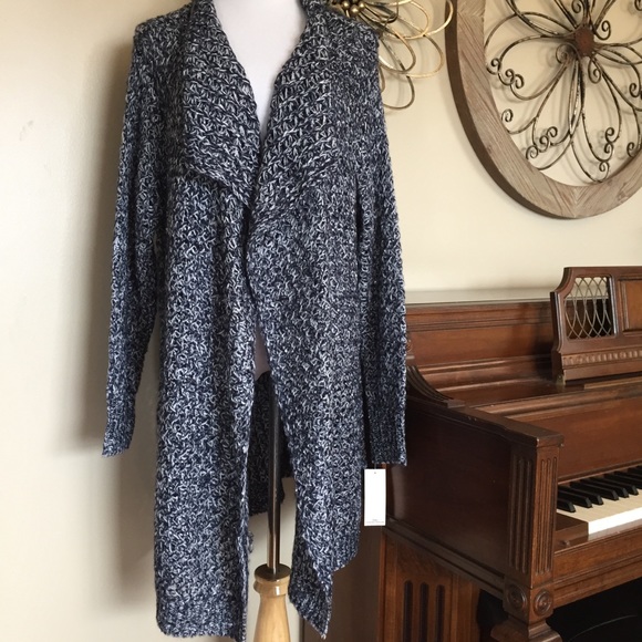 Confess Sweaters - NWT Confess 2X Navy Blue Long Cardigan Sweater